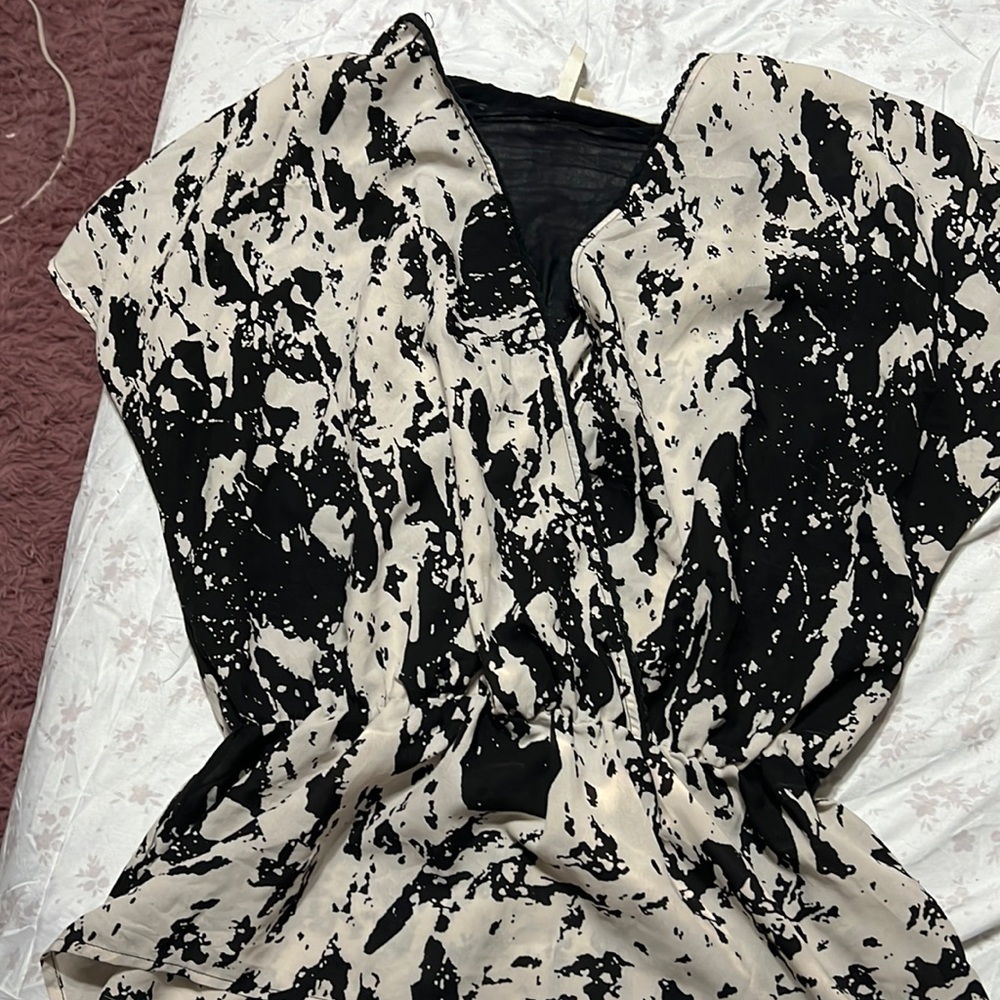 Beige and black